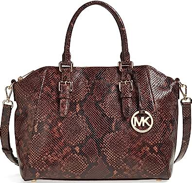 michael kors bedford python satchel|Michael Kors MK Bedford large satchel dark chocolate embossed .